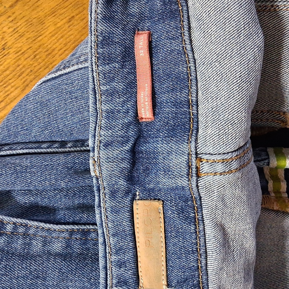 PILCRO And The Letterpress Jeans Womens 32T BLUE WIDE LEGS ?Preowned Denim Pants - Picture 6 of 7